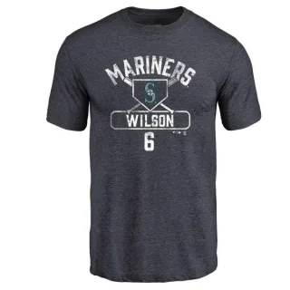 Men's Seattle Mariners Dan Wilson Navy Base Runner T-Shirt