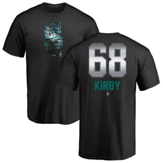 Men's Seattle Mariners George Kirby Black Midnight Mascot T-Shirt