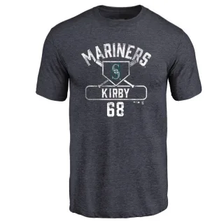 Men's Seattle Mariners George Kirby Navy Base Runner T-Shirt