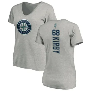 Women's Seattle Mariners George Kirby Ash Backer Slim Fit T-Shirt