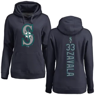 Women's Seattle Mariners Seby Zavala Navy Backer Pullover Hoodie