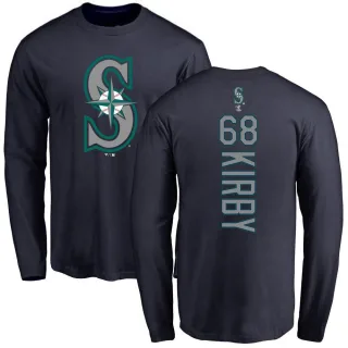 Youth Seattle Mariners George Kirby Navy Backer Long Sleeve T-Shirt