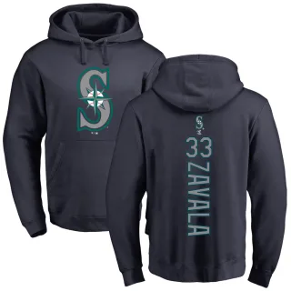 Youth Seattle Mariners Seby Zavala Navy Backer Pullover Hoodie